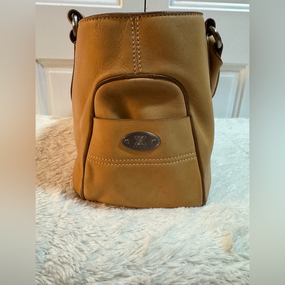 CELINE Boogie Bag Vintage Leather Handbag in Camel Tan - Made in Italy - EUC - Picture 3 of 16